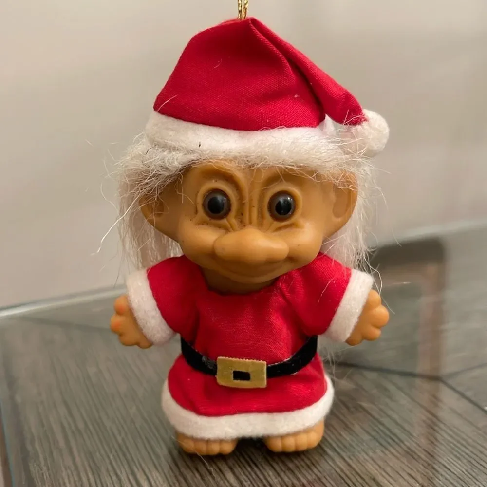 Vintage Russ Christmas Santa Troll Doll in Santa Suit Santa Claus 5